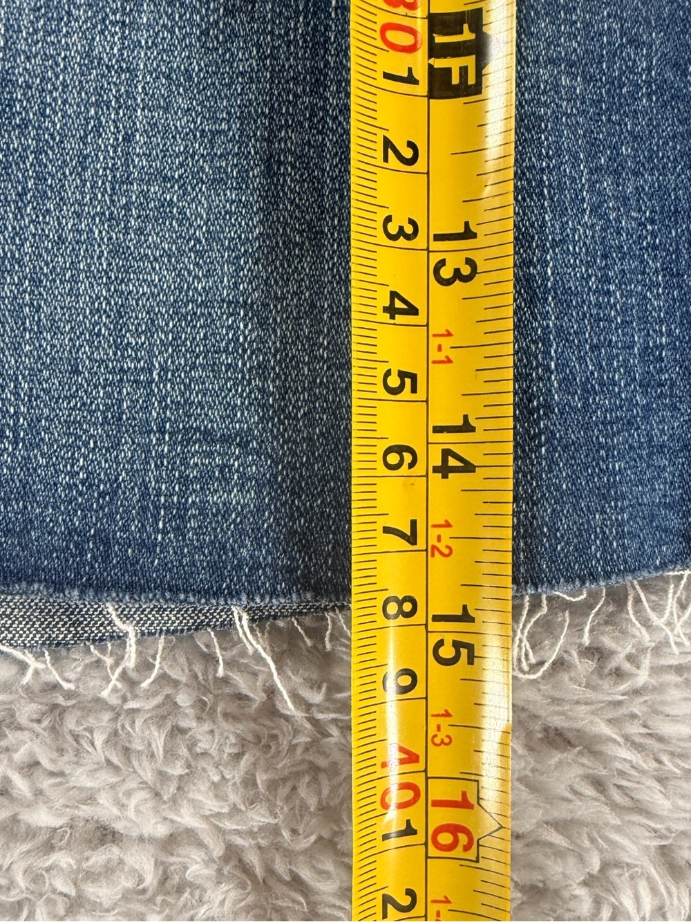 NWT Aeropostale High Rise Mini Skirt Distressed Denim Raw Hem Blue Size 8 - Picture 12 of 12